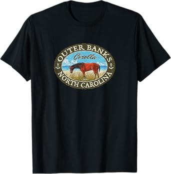 JCombs: Corolla, Outer Banks, NC, with Corolla Wild Horse T-Shirt