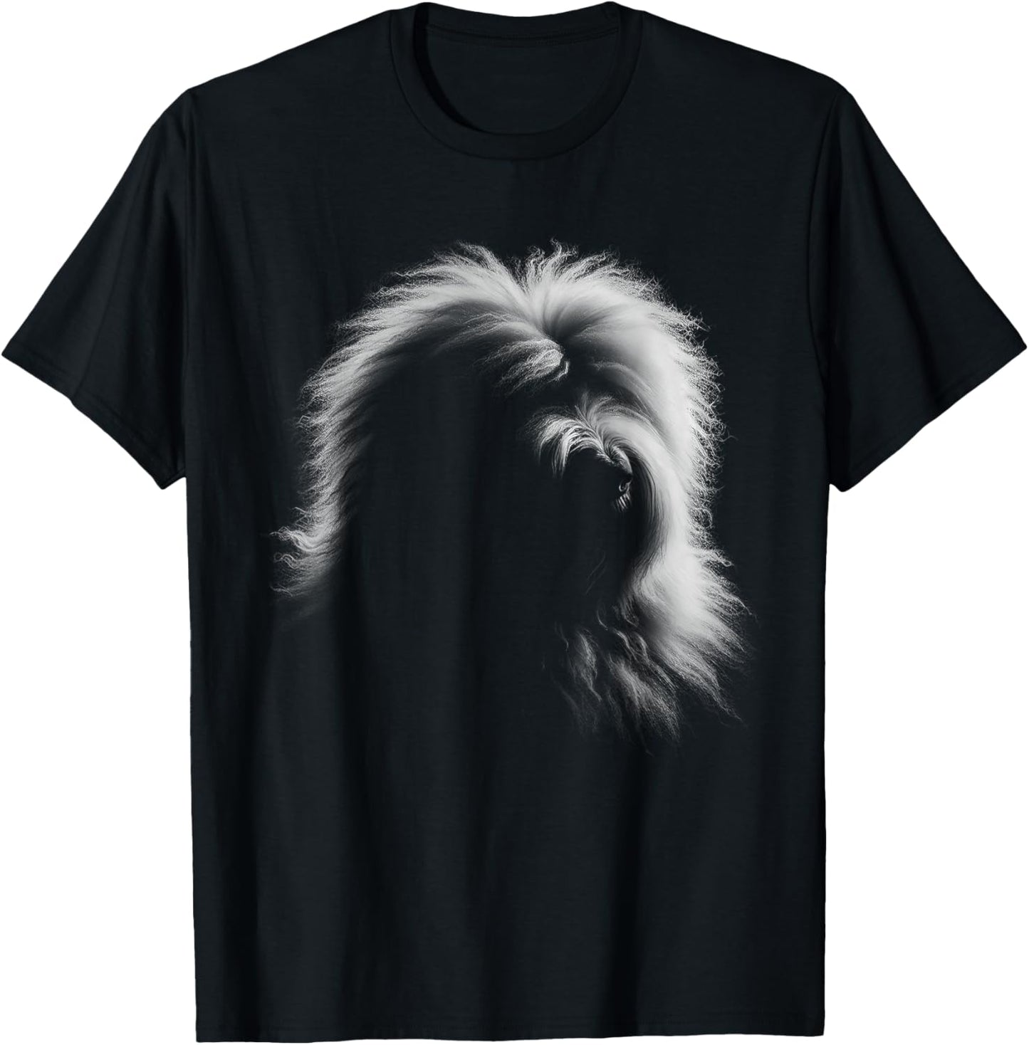Old English Sheepdog Dog Face Art Design T-Shirt