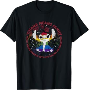 Disney Lilo & Stich Ohana Pride Circle Short Sleeve T-Shirt