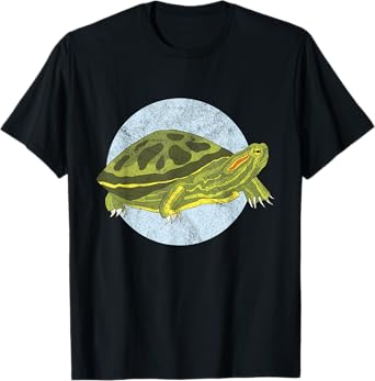 Red Eared Slider Turtle Graphic T-Shirt