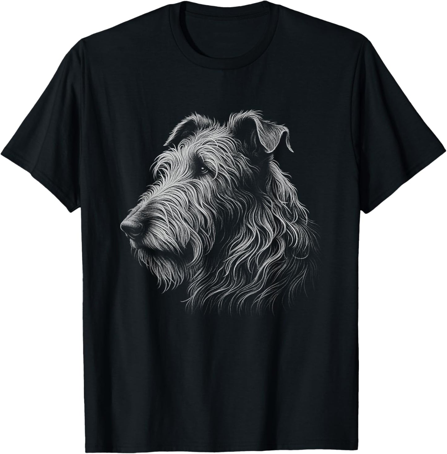 Irish Wolfhound Dog Sketch Design T-Shirt