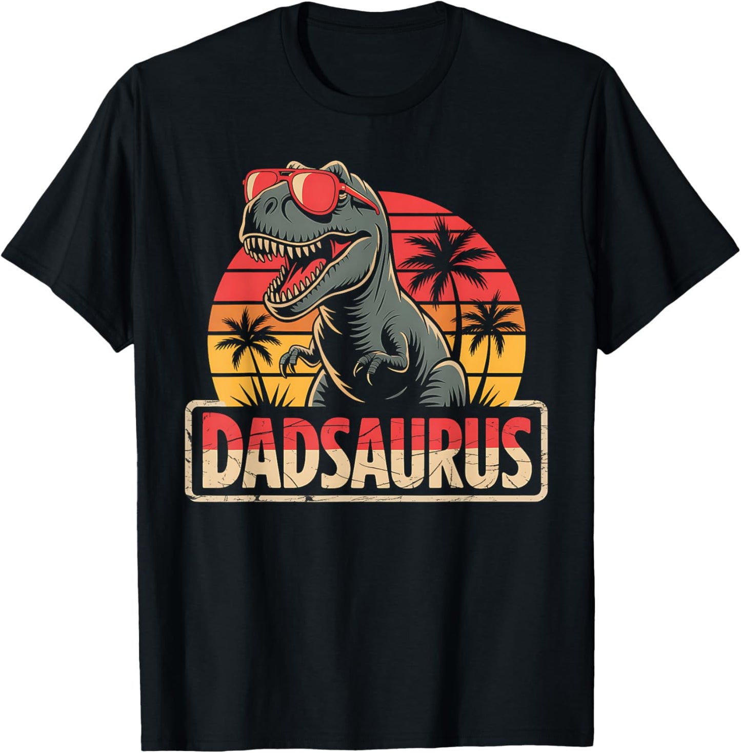Dadasaurus Funny Dinosaur TRex Dad Vintage Father's Day T-Shirt
