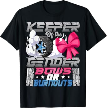 Keeper of the Gender Burnouts or Bows Gender Reveal Party T-Shirt