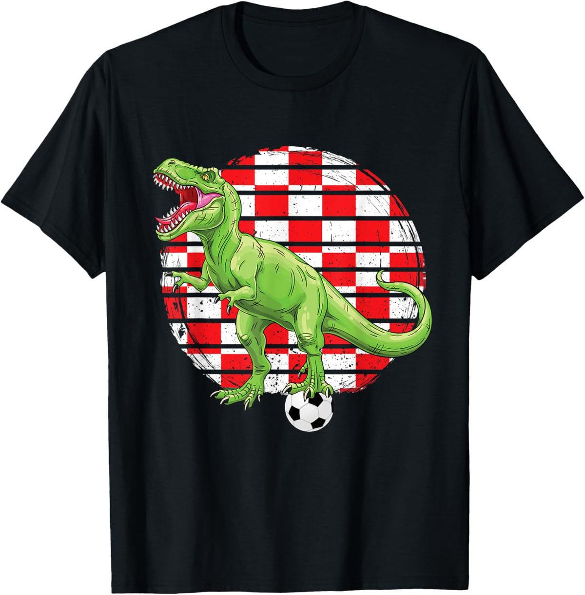 Soccer Dinosaur Trex Croatia Flag Boys Girls Toddler T-Shirt