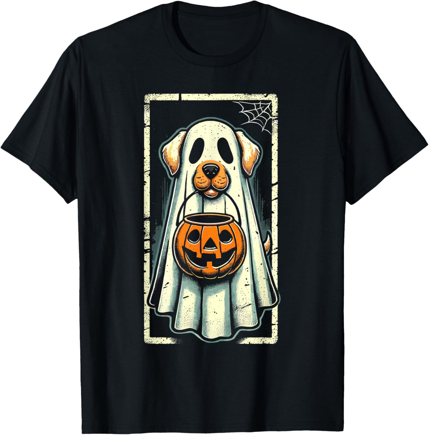 Cute Ghost Dog Men Women Kids Halloween Funny Ghost T-Shirt