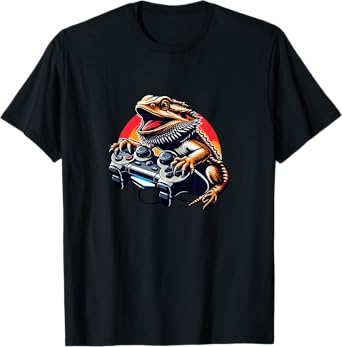 Gamer Bearded Dragon Shirt Pogona Gaming Bearded Dragons T-Shirt