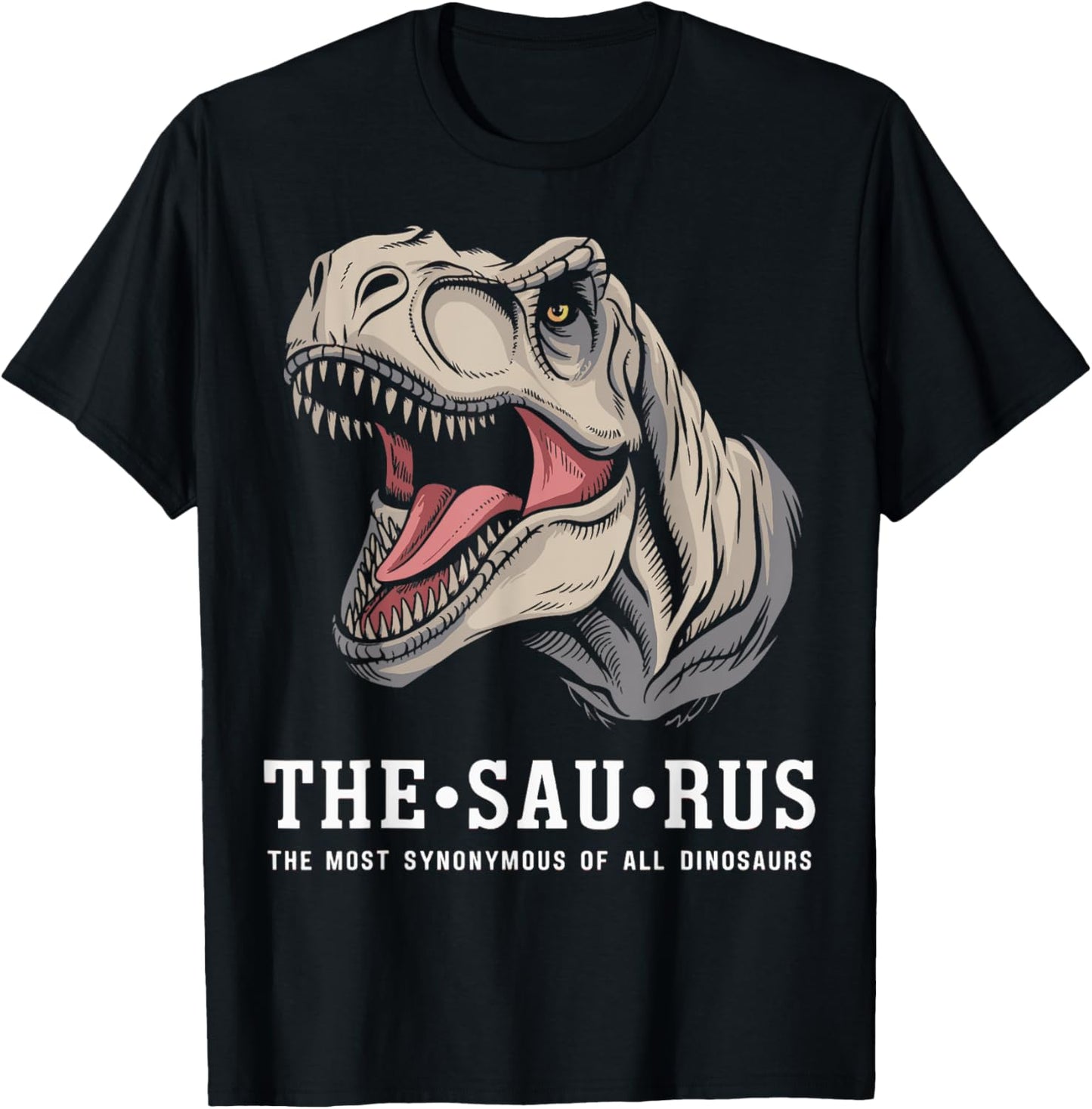 The Saurus Funny Grammar Dinosaur T-Shirt