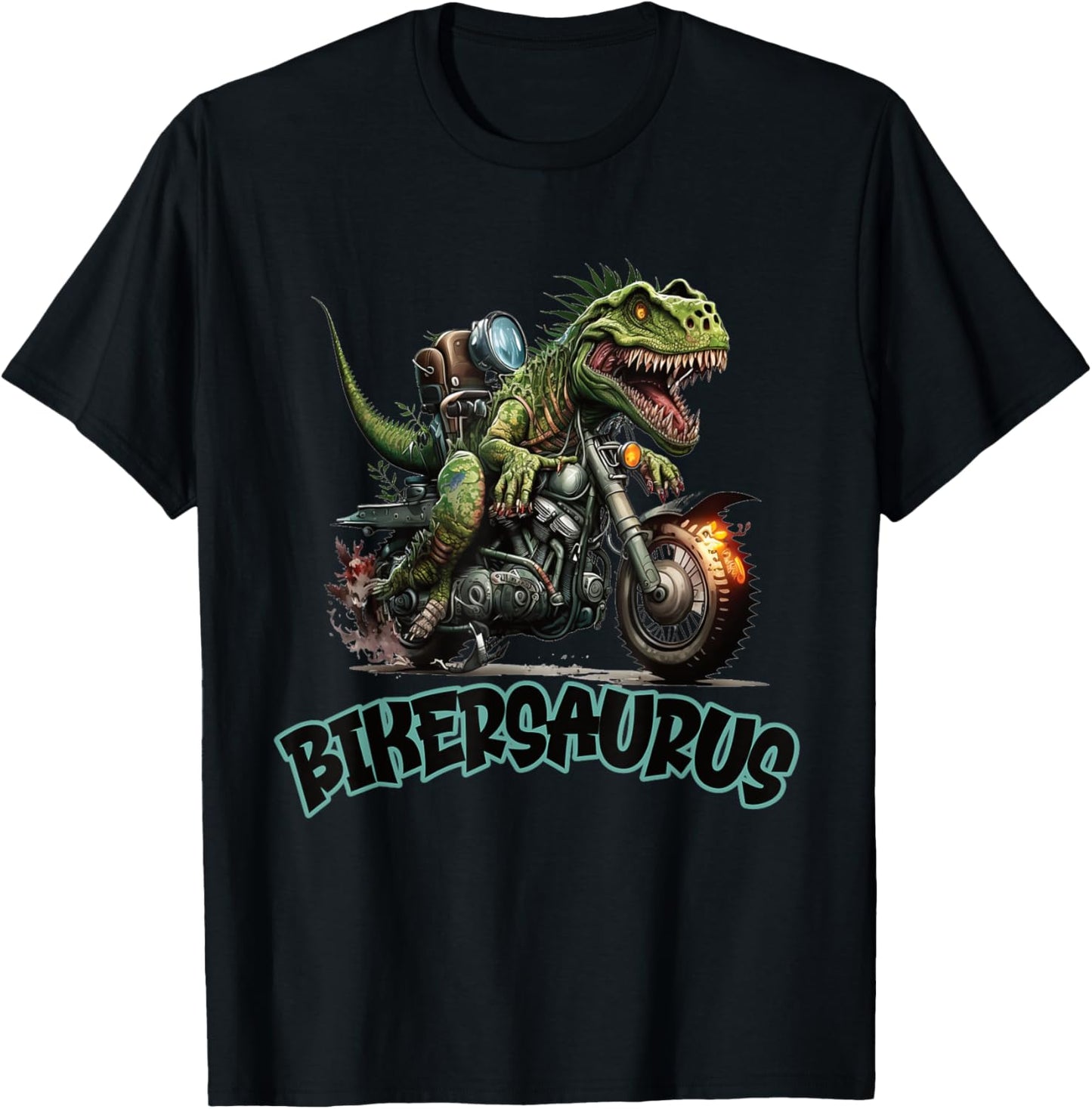 Dinosaur Riding Motorcycle s 'BIKERsaurus' Dinosaur T-Shirt