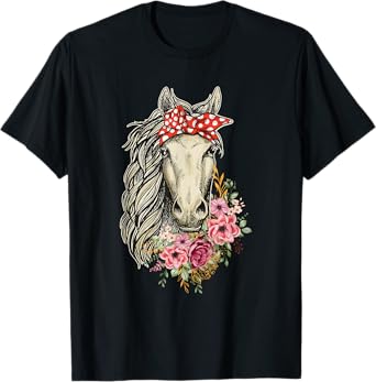 Horse Bandana - Horses Animal Horseman Horseback Equestrian T-Shirt