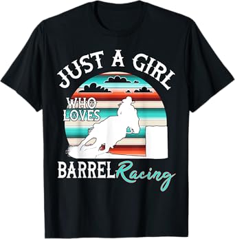 Serape Sunset Horse Barrel Racing Western Rodeo Cowgirl T-Shirt