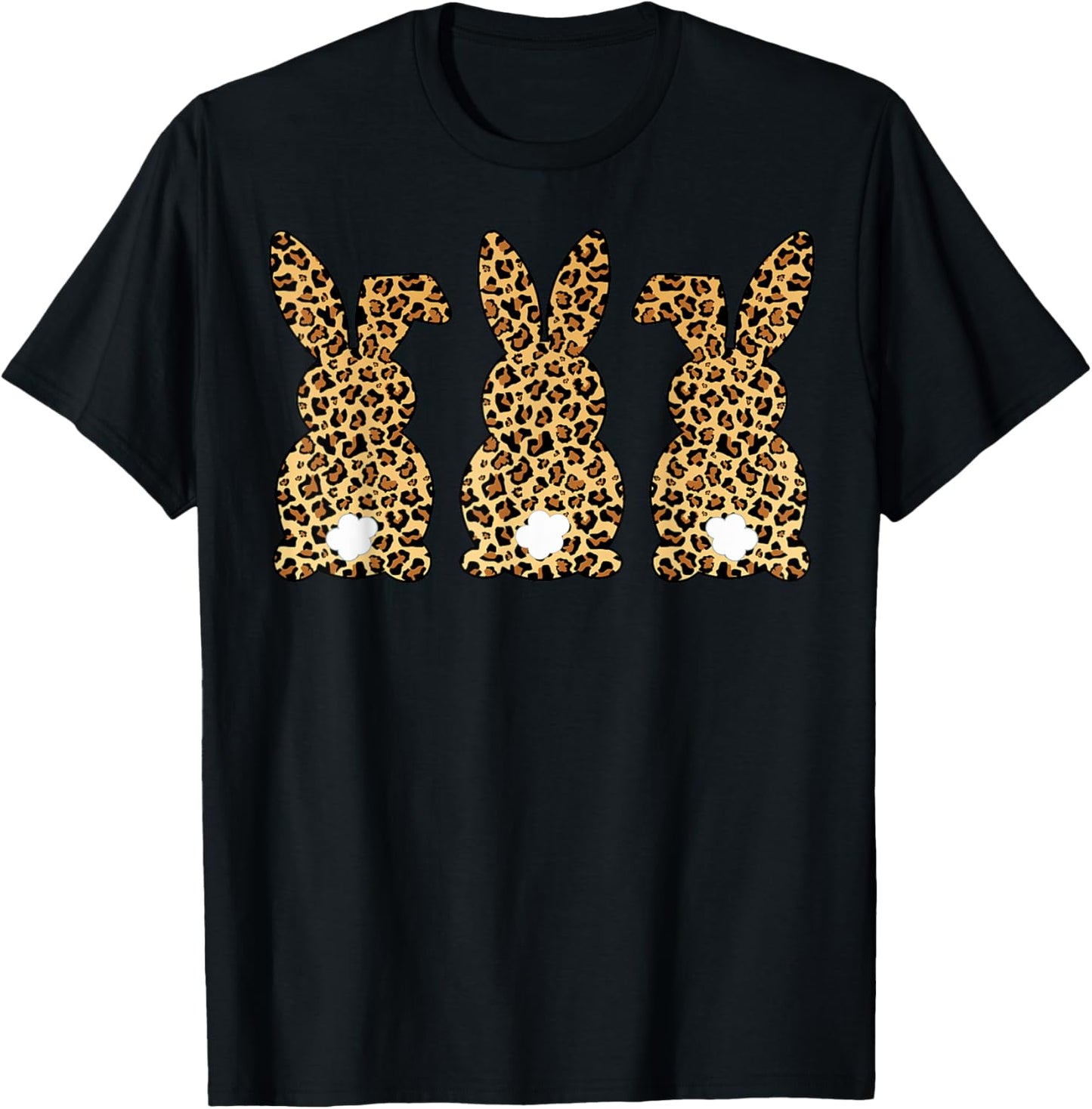 Leopard Print Easter Bunnies Spring Rabbit Animal Print T-Shirt