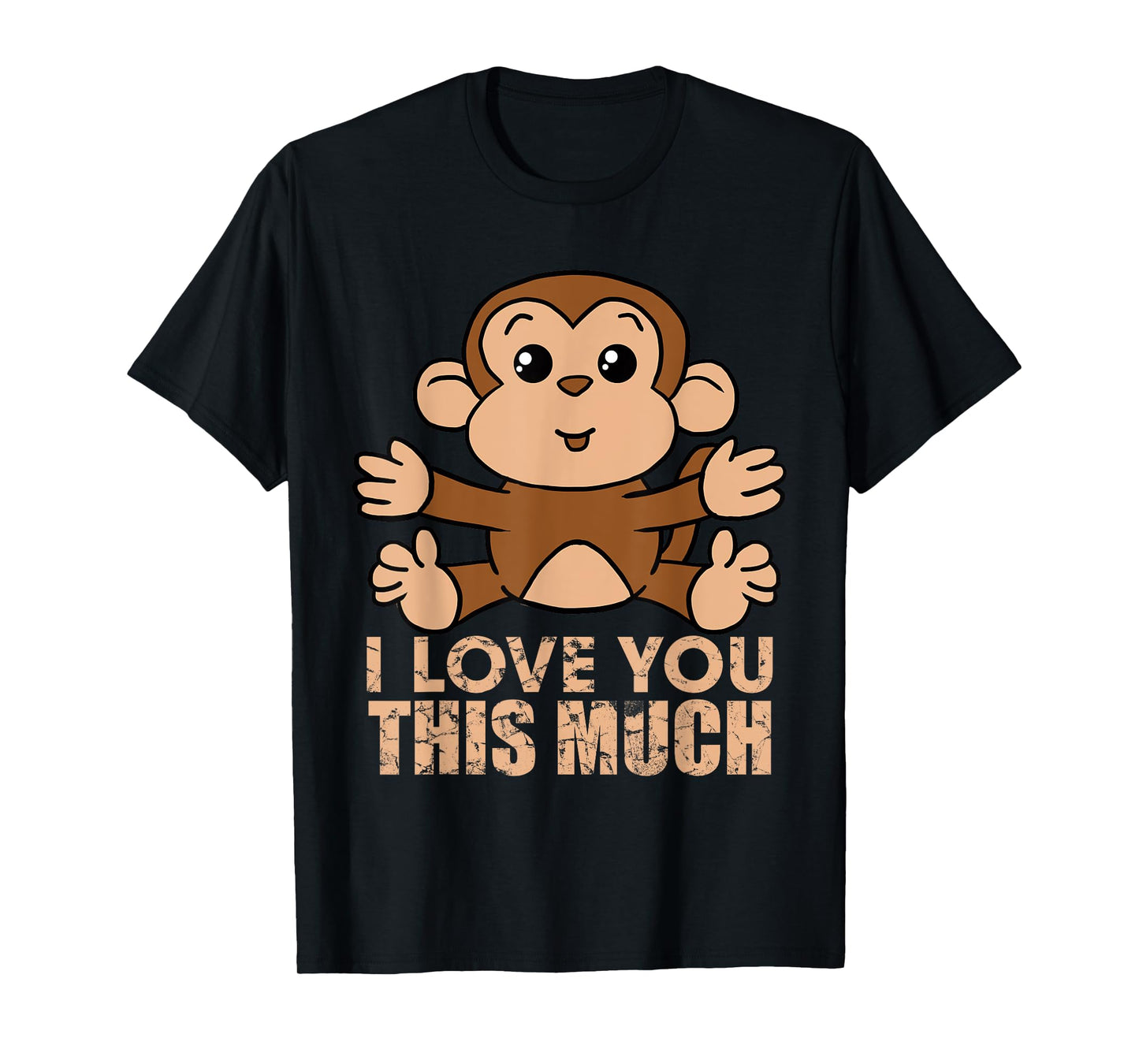 Monkey I Love You This Much Valentine's Day Gift T-Shirt T-Shirt