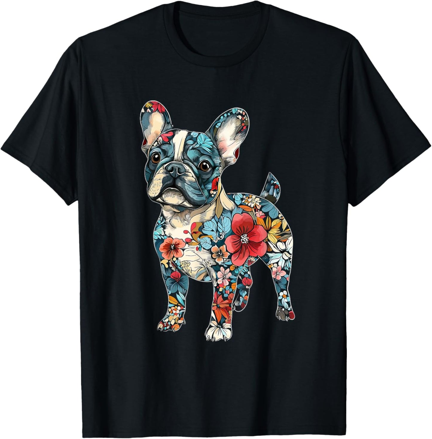 French Bulldog Flower T-Shirt