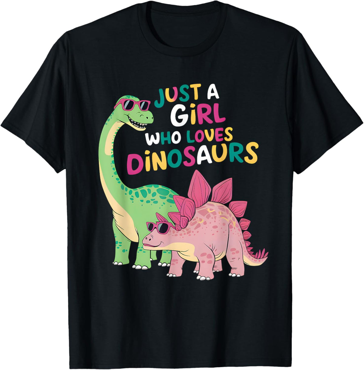 Just a Girl Who Loves Dinosaurs Dino Lover Kids Girls T-Shirt