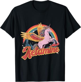 Humorous Ketamine Horse Emergency Funny Mental Health Lovers T-Shirt