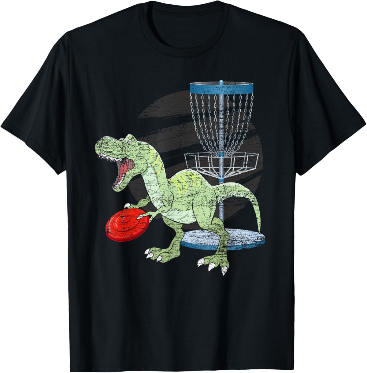 Frisbee Golfer T Rex Dinosaur Golf Player Dino Disc Golf T-Shirt