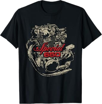 XS650 Special Engine Distressed Retro Design T-Shirt