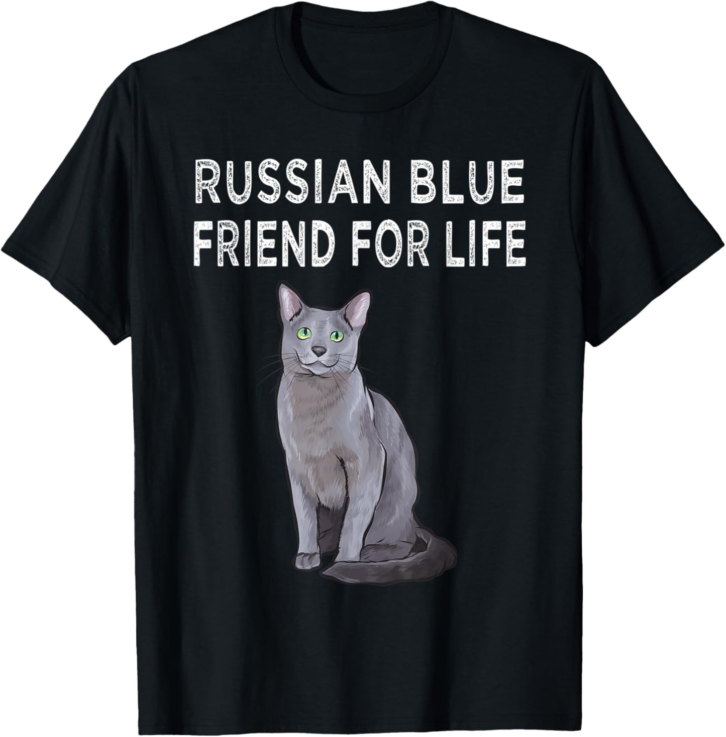 Russian Blue Friend For Life Cat Friendship T-Shirt