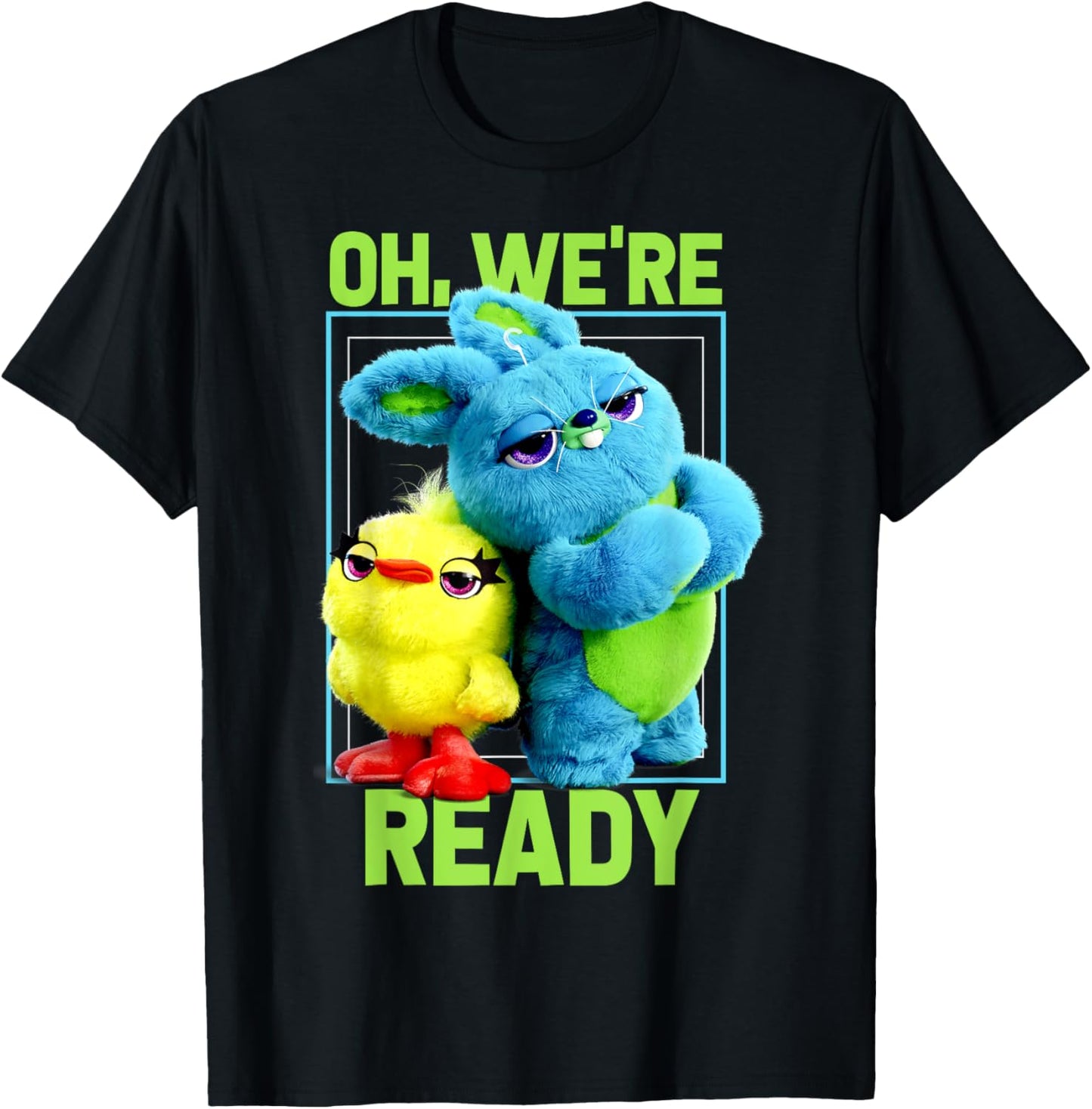 Pixar Toy Story 4 Ducky & Bunny Oh, We're Ready Graphic Tee T-Shirt
