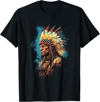 Native American Indian Headdress Traditional Art Men Women T-Shirt