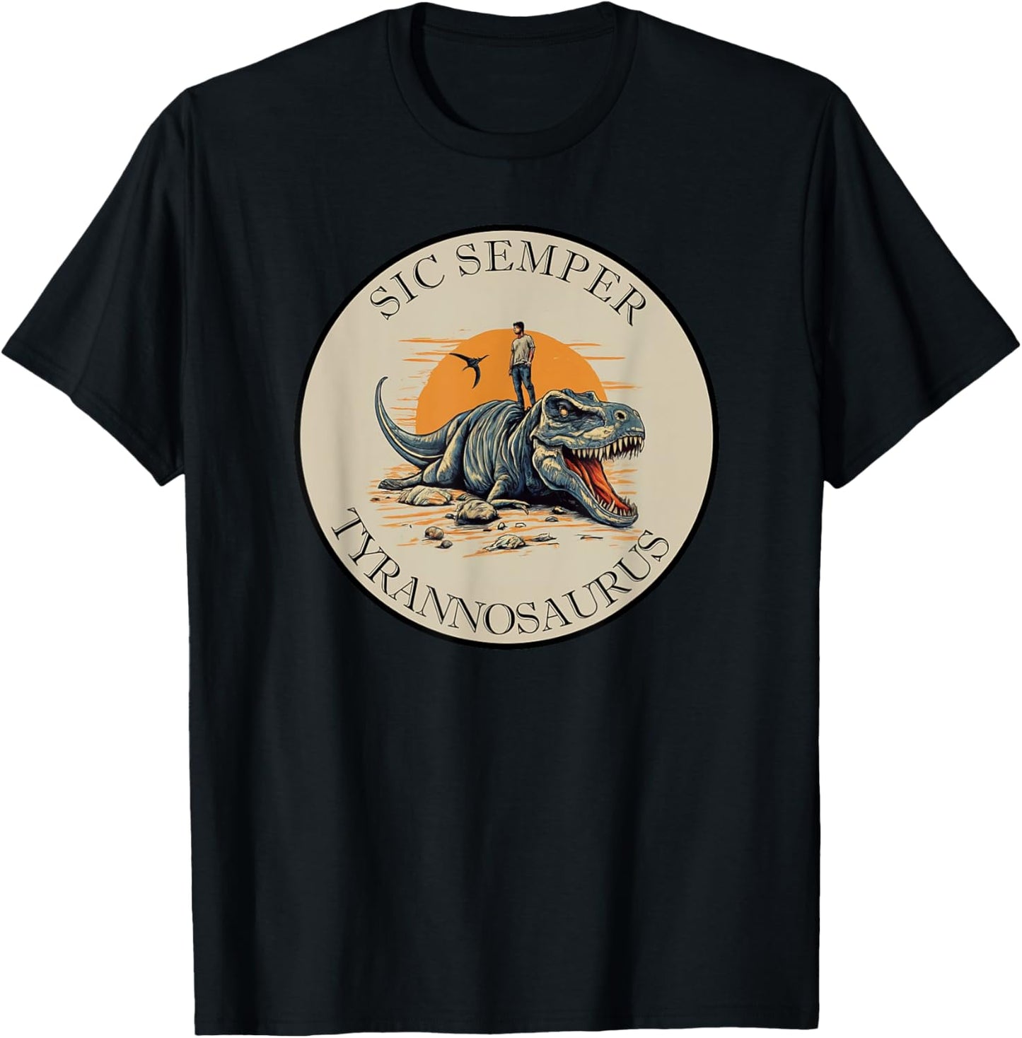 Sic Semper Tyrannosaurus Rex Funny Sic Semper Tyrannis Pun T-Shirt