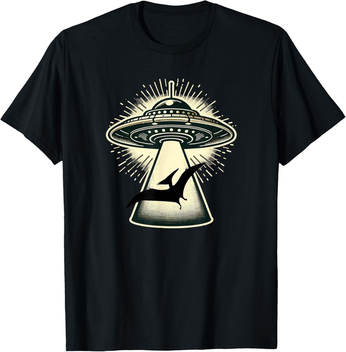 Pterodactyl Abducted by Alien UFO - Funny Dinosaur Dino T-Shirt