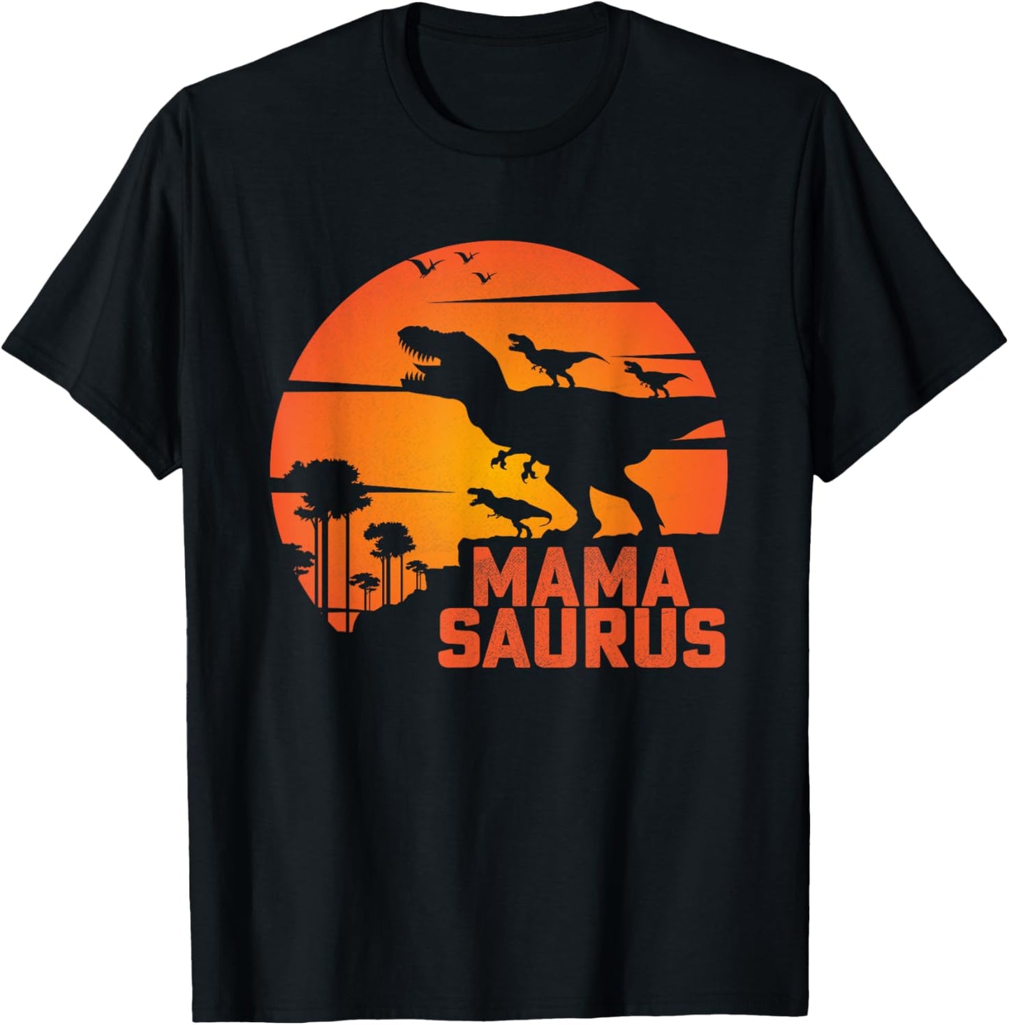Mama Saurus Funny in Mother's Day for Three Rex Mom Dinosaur T-Shirt