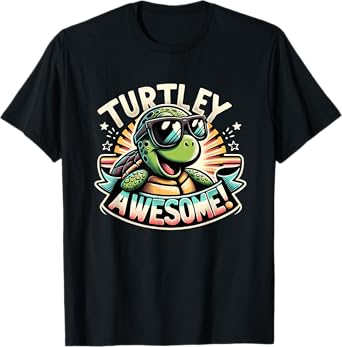 Turtley Awesome Boys & Girls & Toddler's Funny Turtle Themed T-Shirt