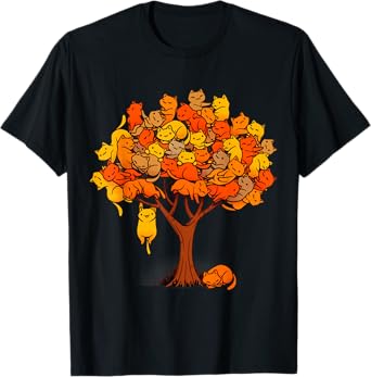 Cat Tree Funny Animal Plant Pet Lover Men Women Kids T-Shirt
