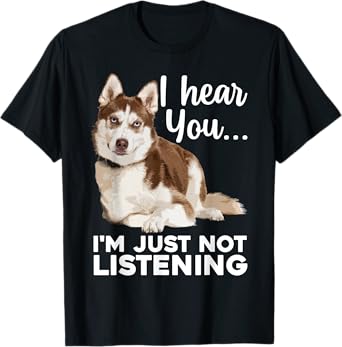 Funny Husky Dog Art For Men Women Kids Siberian Husky Lover T-Shirt
