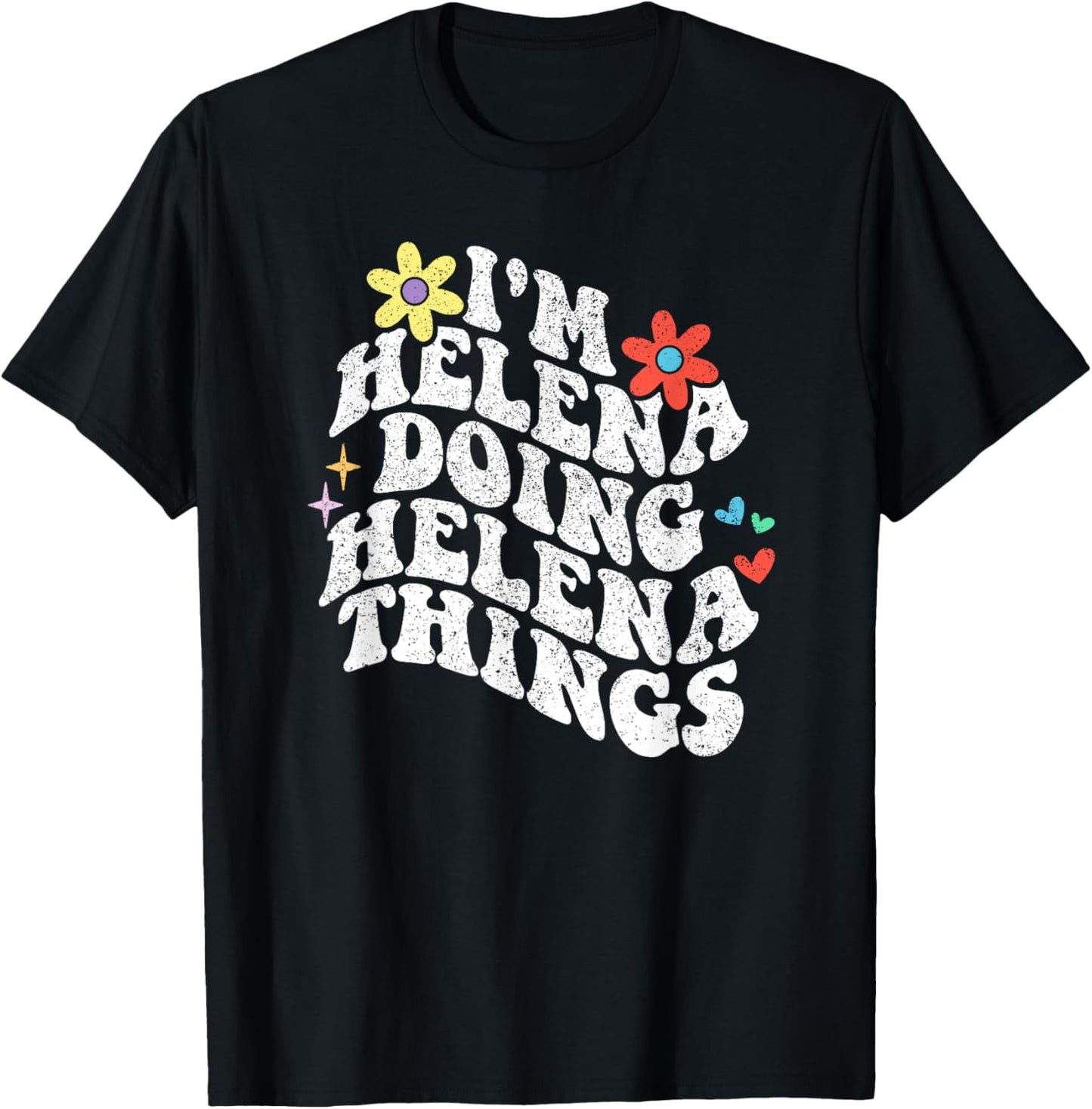 Retro Groovy Im Helena Doing Helena Things Funny Mothers Day T-Shirt
