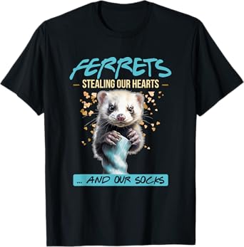 Ferrets Hearts & Socks | Ferret Pet Owner Funny T-Shirt