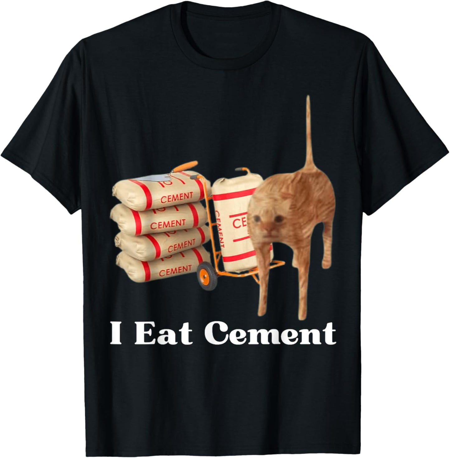 I Eat Cement Funny Cat Meme Internet Memes Funny Memes Gen-Z T-Shirt