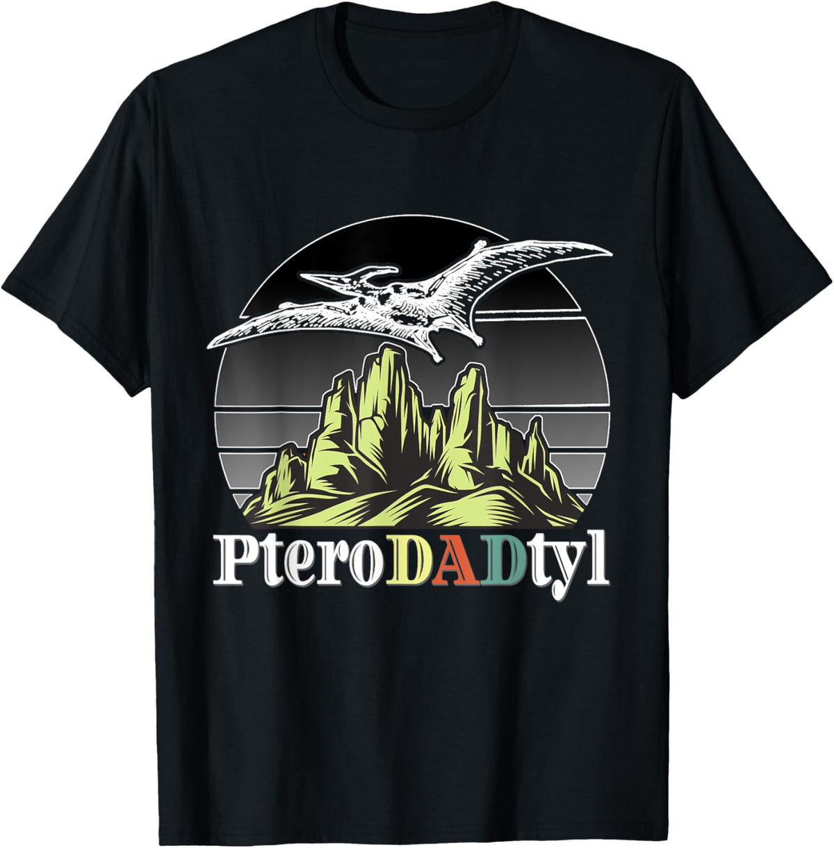 Funny Pterodactyl PteroDADtyl Awesome Dads Father Papa Daddy T-Shirt