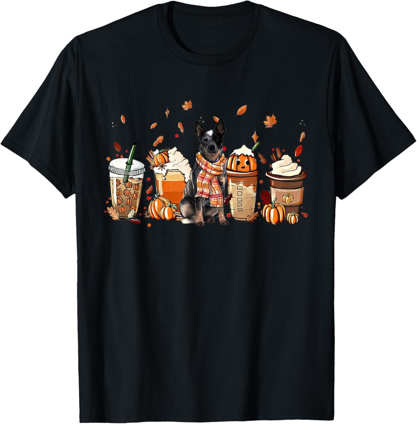 Happy Fall Y'all Heeler Dog Coffee Pumpkin Fall Autumn T-Shirt