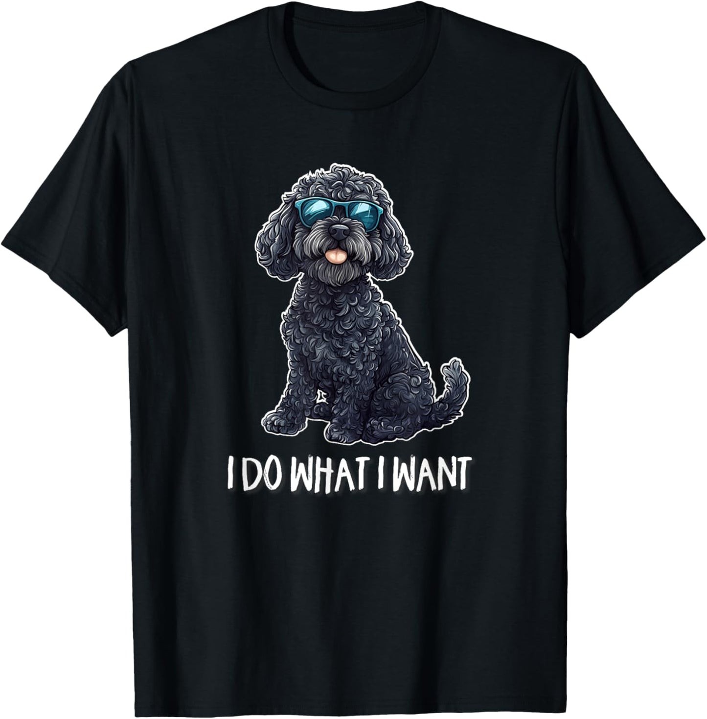 Cute Illustration I Do What I Want Black Cockapoo Lover T-Shirt