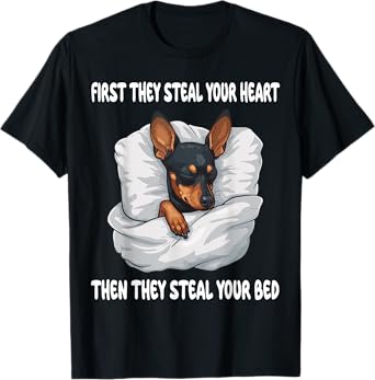 Miniature Pinscher Sleeping Pajamas Nightgown T-Shirt
