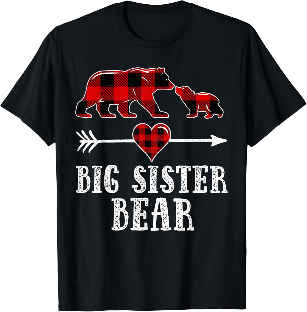 Big Sister Bear Cub Shirt, Christmas Sister Bear Pajama T-Shirt