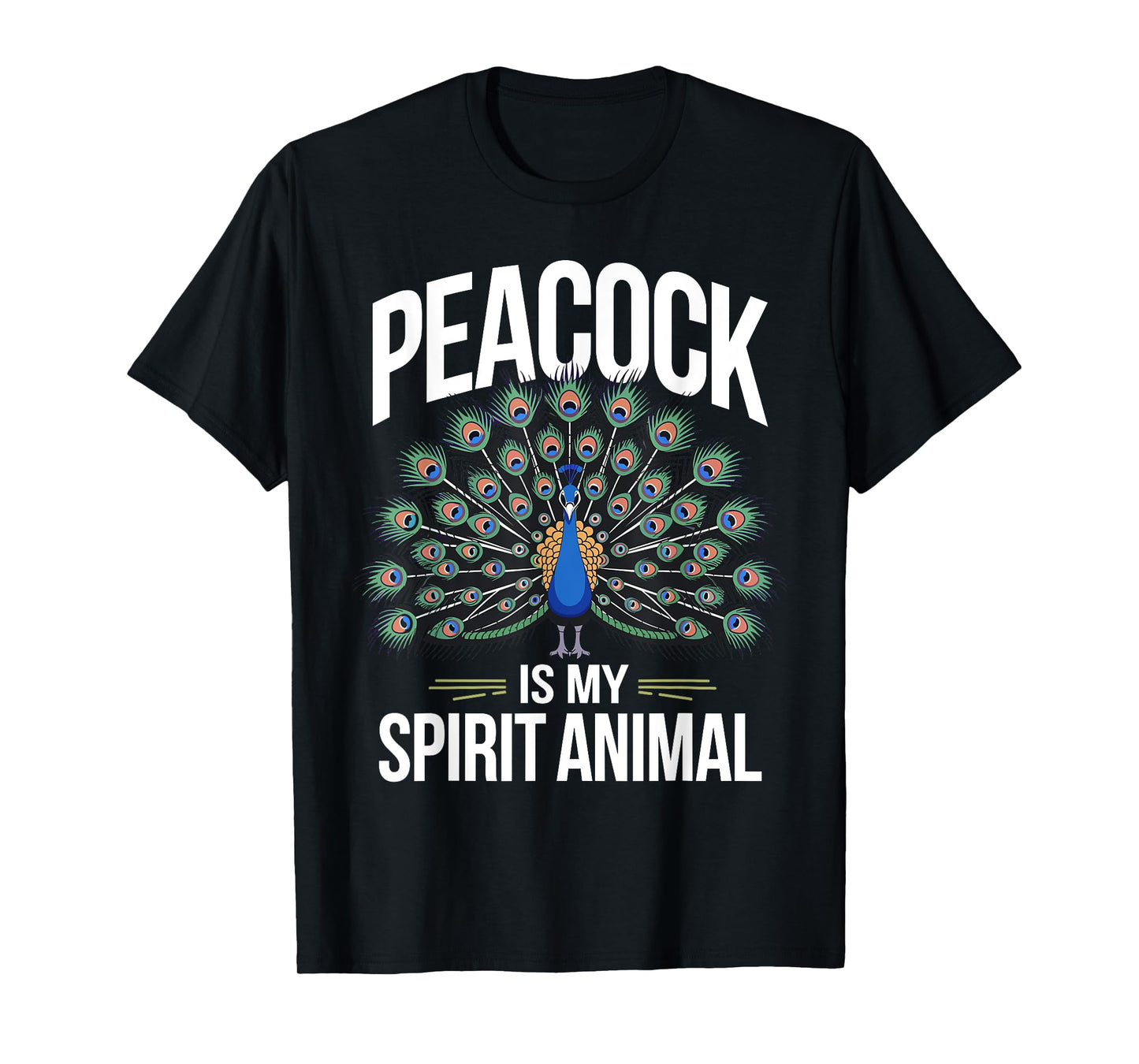 Funny Peacock Art For Men Women Adult Feather Peacock Lover T-Shirt