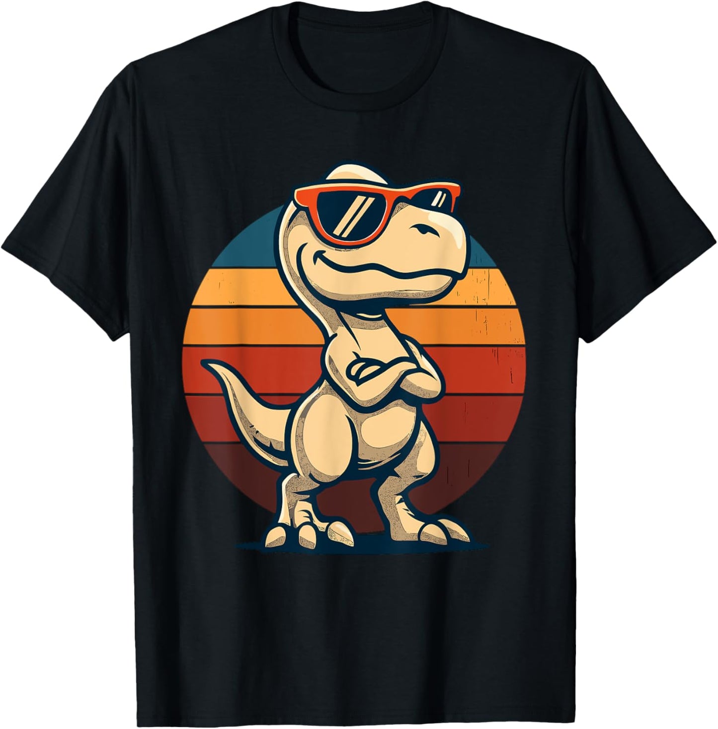 Confident Velociraptor Dinosaur – Funny Retro Dino T-Shirt
