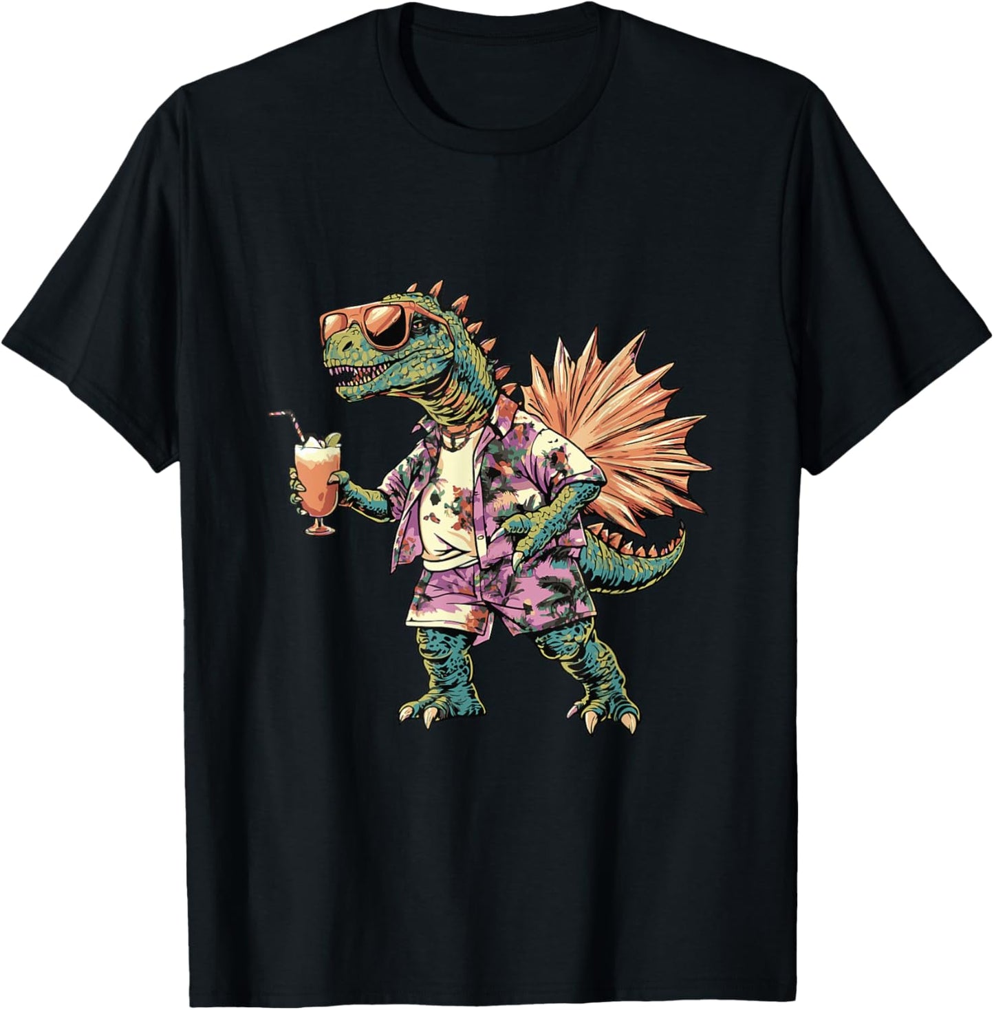 Funny Dinosaur Stegosaurus Summer Vacation T-Shirt