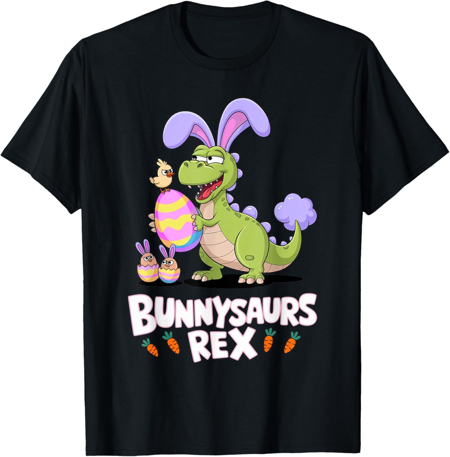 Happy Easter Bunny And Saurus Rex T-Shirt
