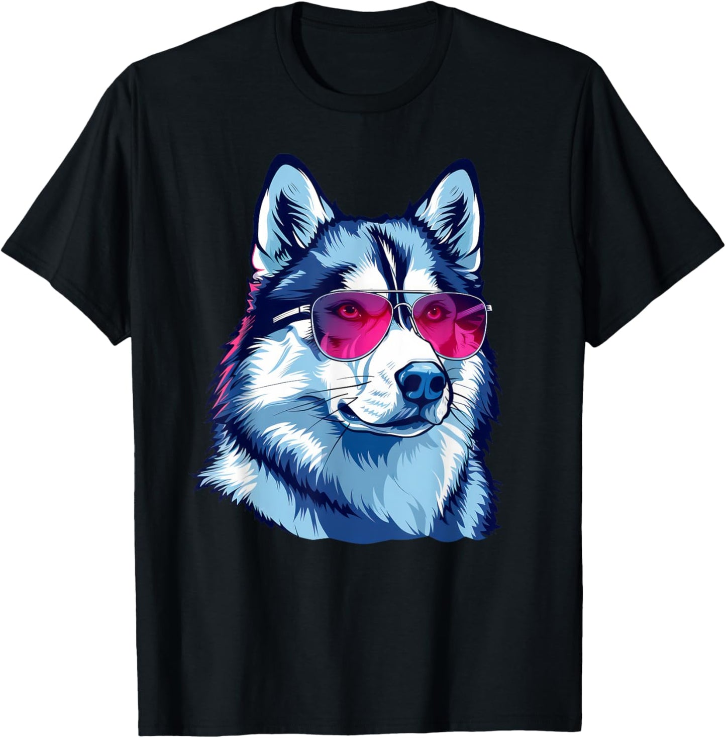 Siberian Husky Dog Sunglasses T-Shirt