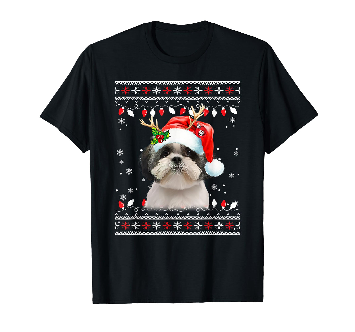 Cute Shih Tzu Christmas Sweater for Dogs Lover T-Shirt