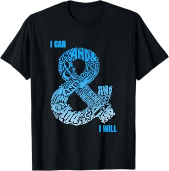 Blue Can & Will Blue Color Graphic T-Shirt