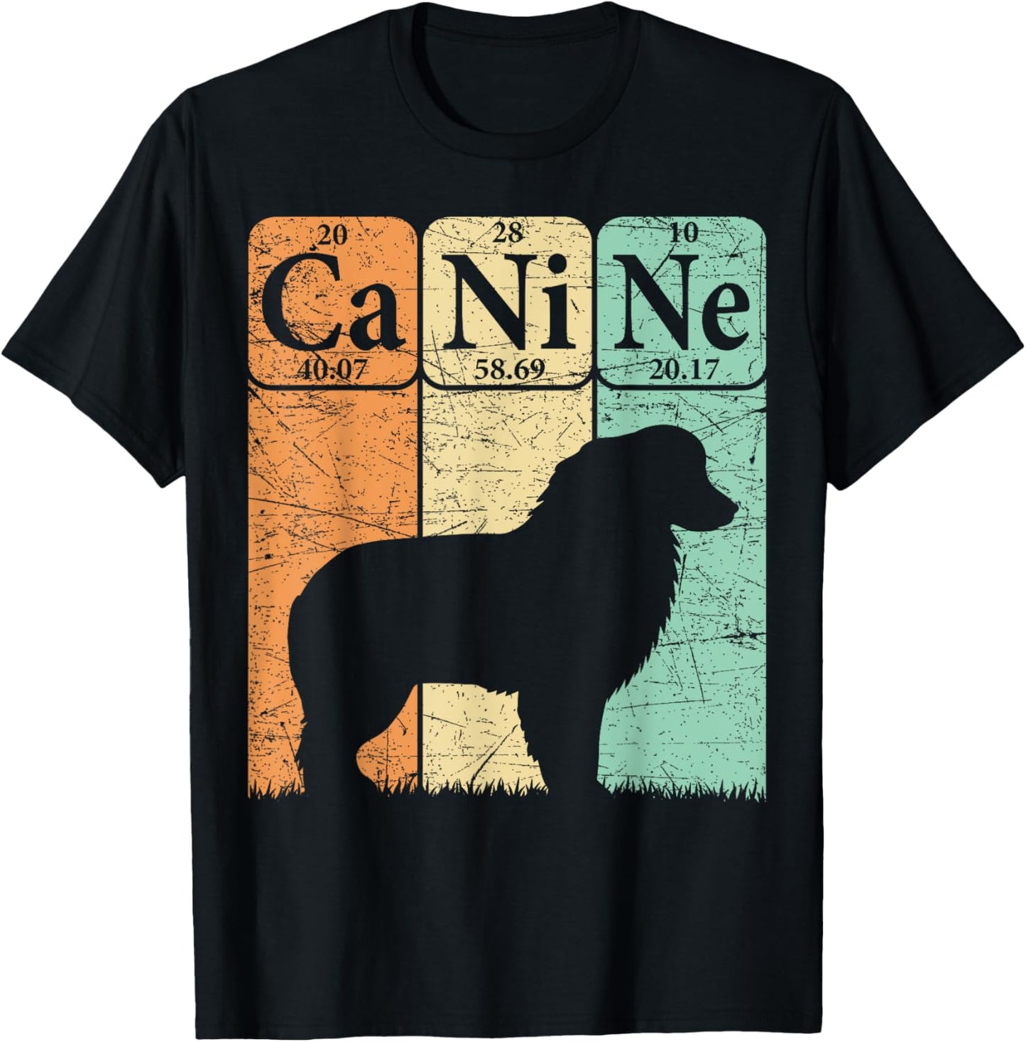Australian Shepherd Periodic Table Elements Aussie Dog Lover T-Shirt
