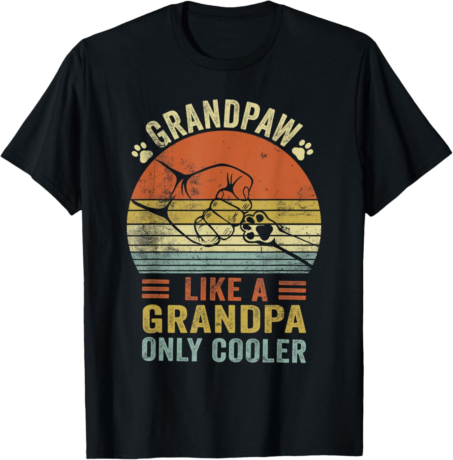 Grandpaw Cooler Funny Father's Day Dog Grandpa Vintage T-Shirt