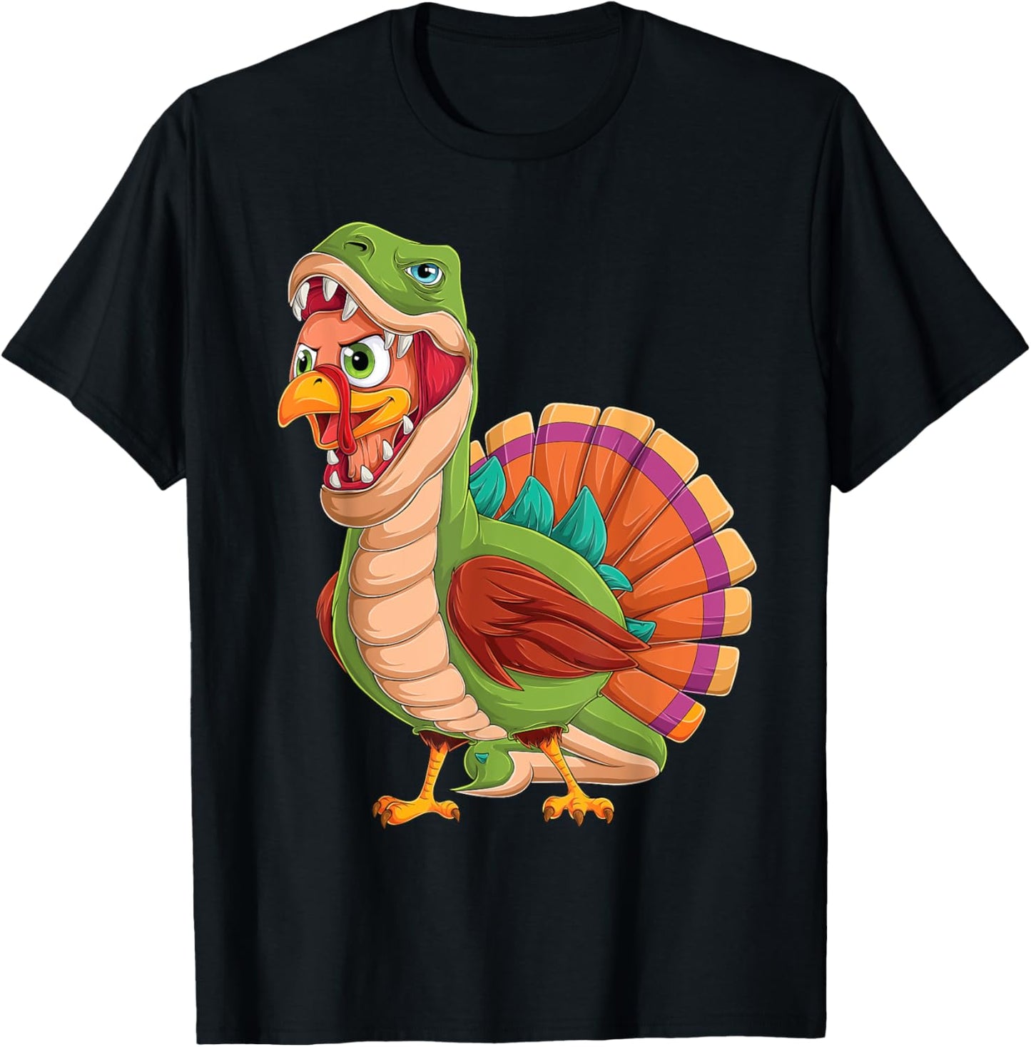 Dinosaur Thanksgiving Boys Turkey Saurus T rex Turkeysaurus T-Shirt