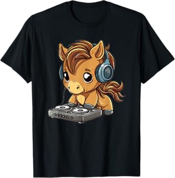 Cute Horse DJ T-Shirt