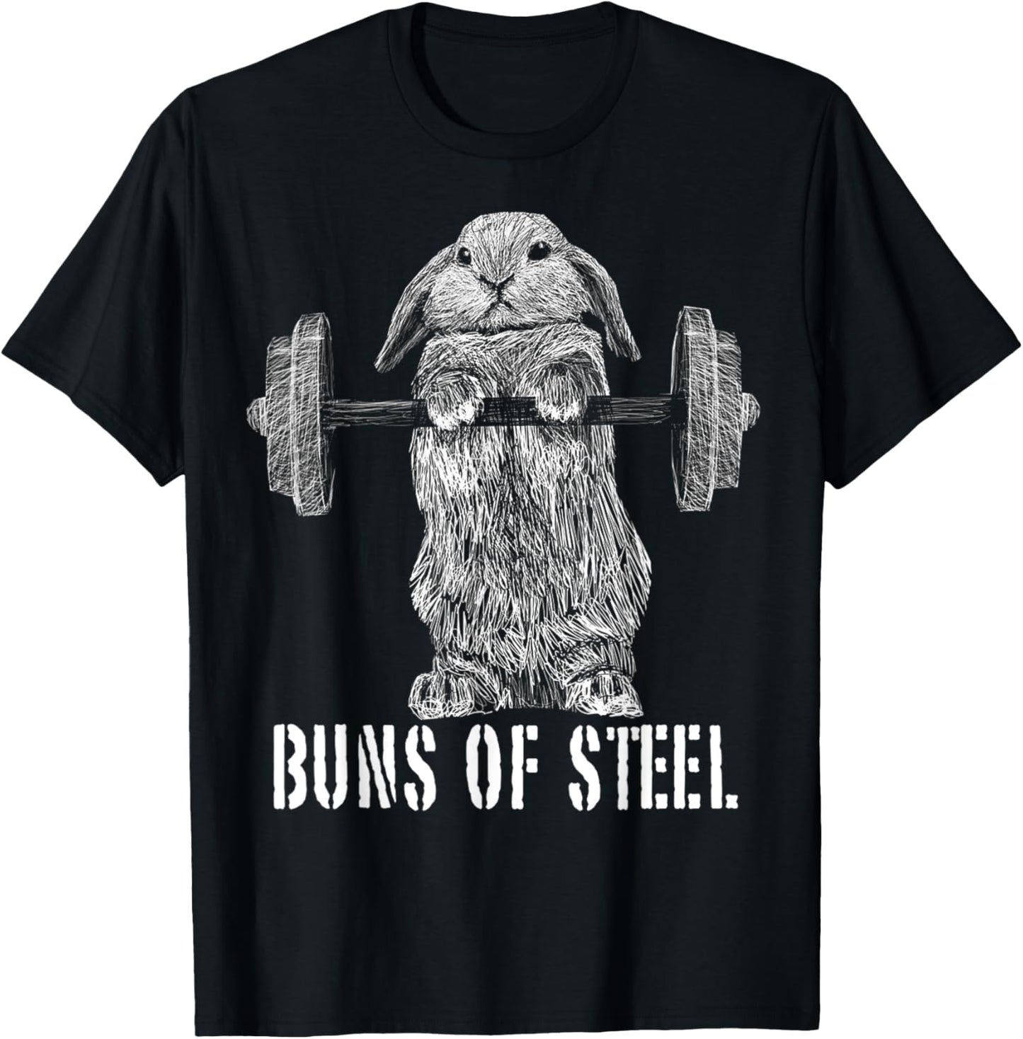 Funny Workout Buns Of Steel Bunny Rabbit Gym Squat Gift T-Shirt